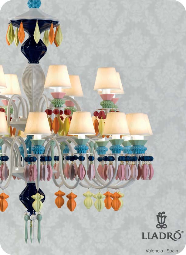 Lladro Belle De Nuit Multi Color Chandelier